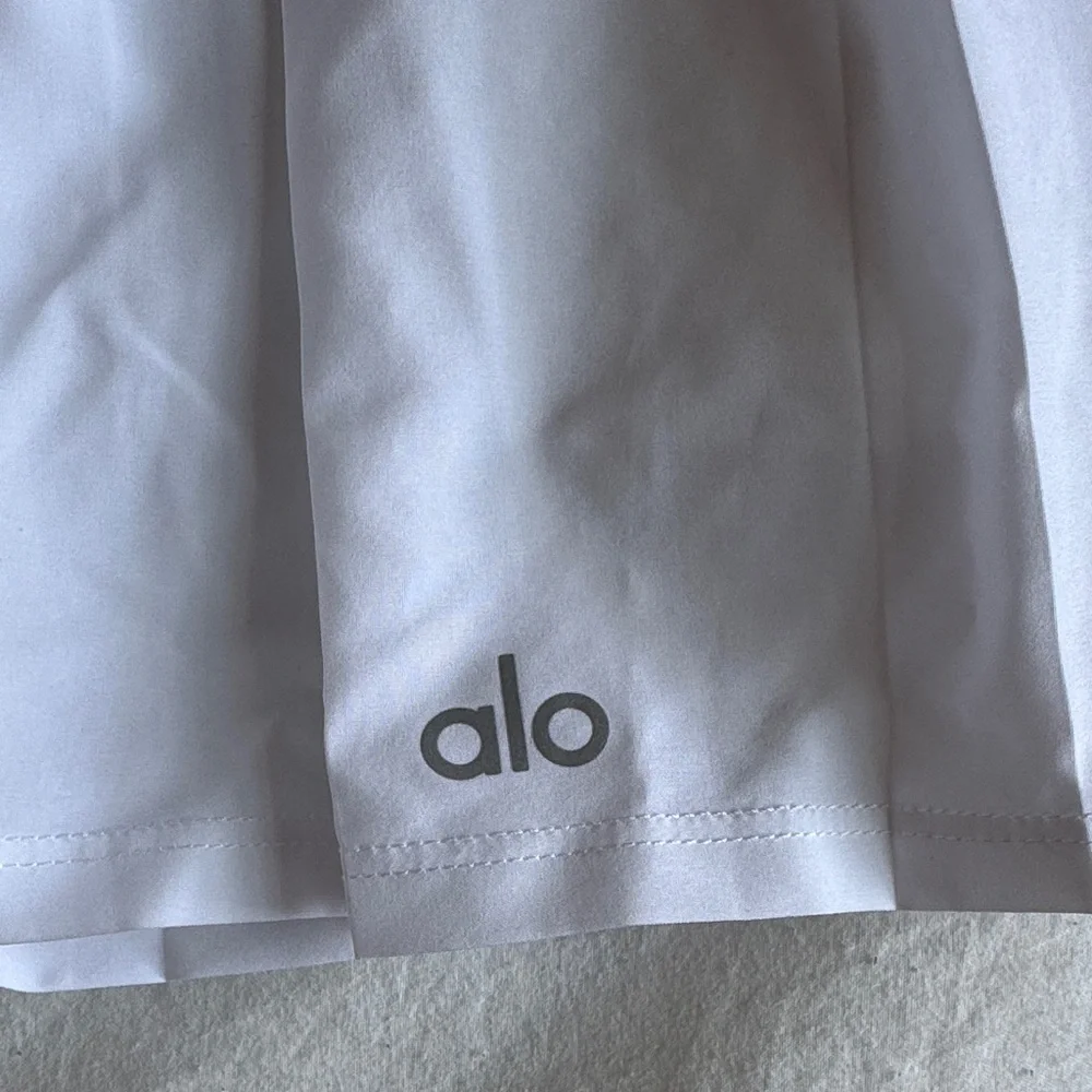 ALO Yoga White Pleated Skater Tennis Skirt